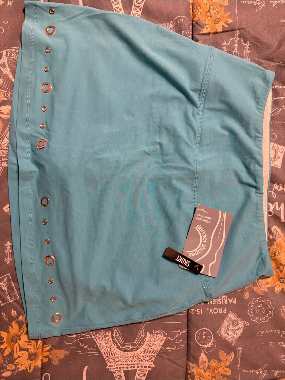 Teezhers powder blue skort with Grommet Trim